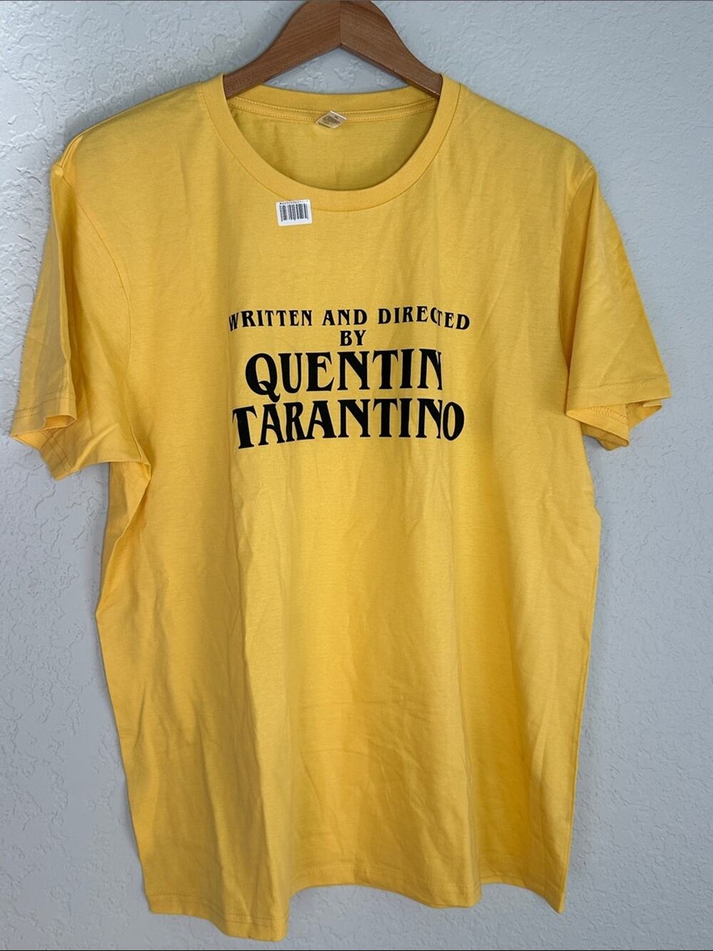 NEW Quentin Tarantino Yellow Graphic Tee T-Shirt Pampling XL Movies Director